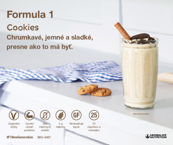 Herbalife Formula 1 s príchuťou cookies