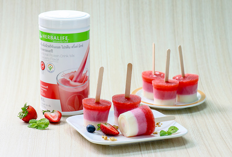 Recipe Strawberry yogurt icepop