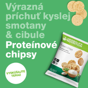 Proteínové chipsy príchuť kyslej smotany a cibule 10x30g