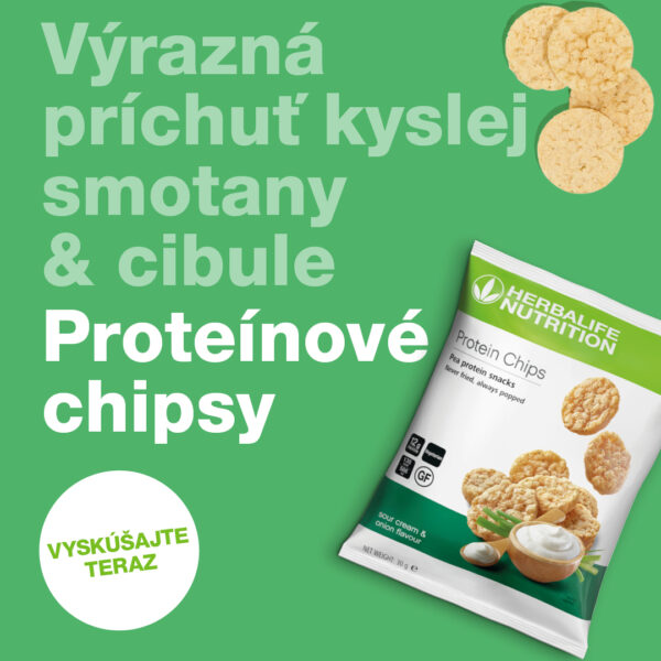 Proteínové chipsy príchuť kyslej smotany a cibule 10x30g